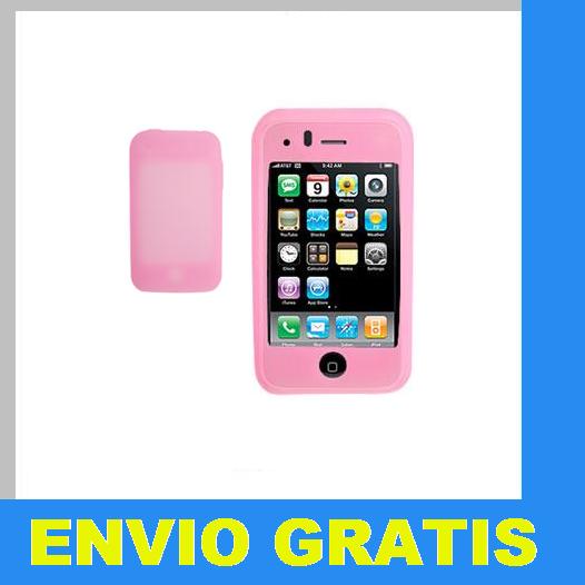 FUNDA SILICONA PARA IPHONE 3G 3GS ROSA